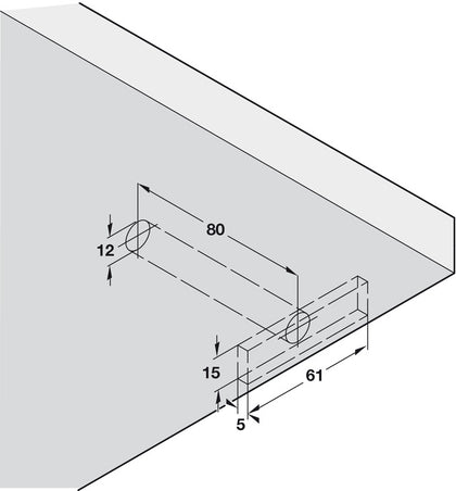 Con Shelf Support 22mm Screw Wood/Wall