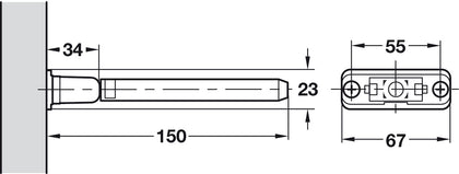 Triade Con Shelf Support 25-40mm ZA St