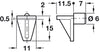 Shelf Support D6mm w Groove Plug Pl Brw