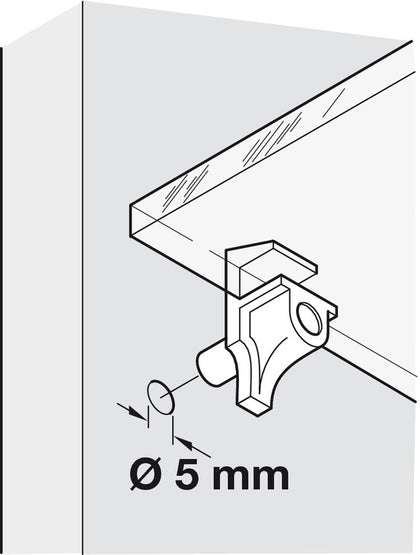 Gls Shelf Support D5mm Gls 5mm Plug NP