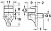 Gls Shelf Support D5mm Gls 4mm Plug NP