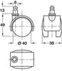 D40mm Twin Castor Swivel wo Brake Pin 8