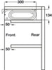 Tambour Door Sys 500x1210mm Gold