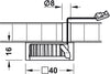 Loox LED2040 Bezel Sqr SM 12V Pl Slv