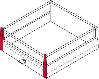 MX Front Panel Int Pan Drw 185mm Gry
