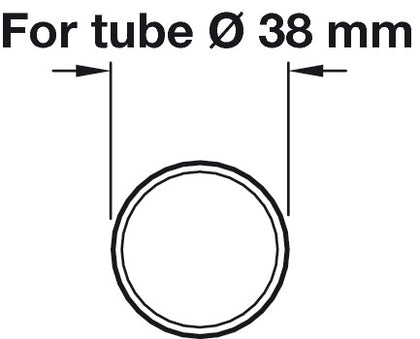 D38mm Rail Tube Straight 2.5m Brs PC
