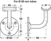 D38mm Handrail Bracket PSS