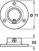 Wall Flange Socket D38mm Brass PB