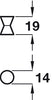Egg Timer Knob Alu Pol Nickel D14x19mm