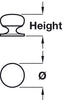 Grosvenor Knob Brass Pol Brass D38x30mm