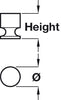 Cyrus Knob Brass Pol Chrome D19x24mm