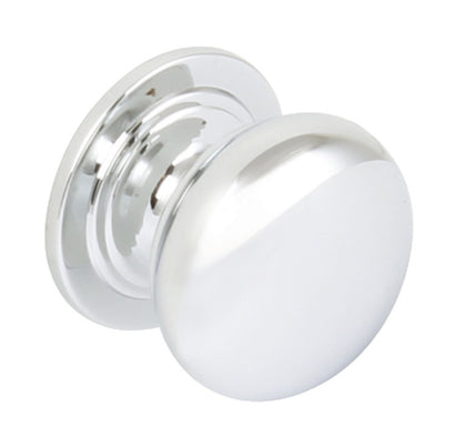 Grosvenor Knob Brass Pol Chr D32x28mm