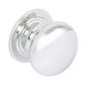 Grosvenor Knob Brass Pol Chr D32x28mm