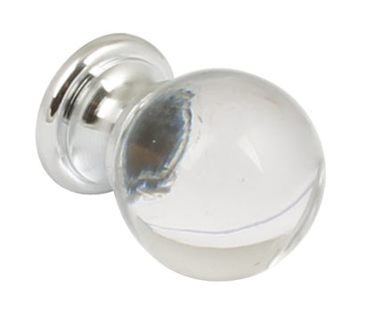 Primrose Knob Glass/ZA Pol Chr D25x36mm