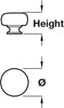 Distress Knob Nat Cast Iron D38x30mm