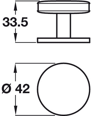 Brunswick Knob Pewter D42x33.5mm