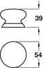 Knob Unfinished Oak D54x39mm
