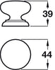 Knob Unfinished Maple D44x39mm
