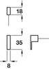 Morgan Pull Handle ZA Pol Chr 35x8x18mm