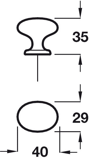 Chester Knob ZA Ant Brass D40x29x35mm
