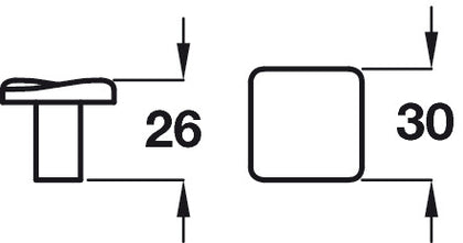 Lyle Knob ZA Pol Chrome 30x26mm