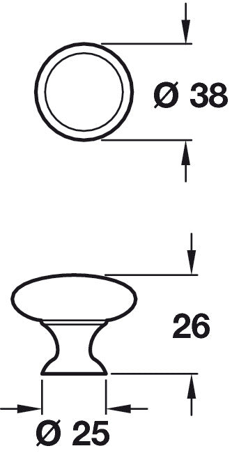 Henrietta Knob ZA SSE D38x26mm