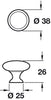 Henrietta Knob ZA PC D38x26mm