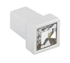 Crystal Knob Pol Chrome 13x13x20mm