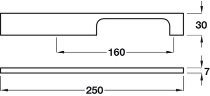 Pull Handle Alu SSE 30x250x160mm cc