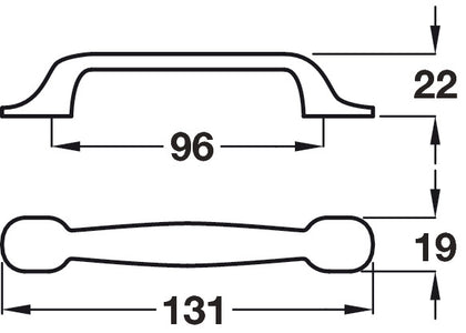 Henrietta D Pull Hdl Alu PC 96mm cc