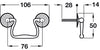 Cotswold Drop Hdl Brs Brz/Bru 76mm cc