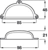 Cotswold Cup Hdl Brs Brz/Bru 85mm cc