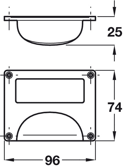 Chatsworth Cup Hdl Brass Pol Nkl 96mm cc