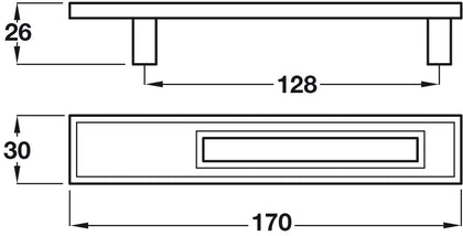 Lumley Pull Handle Pewter 128mm cc
