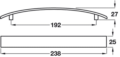 Cicero Bow Hdl ZA SS Effect 192mm cc