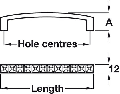 Crystal D Pull Hdl ZA Pol Chr 128mm cc
