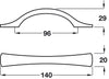 Emily Bow Handle ZA Matt Nkl 96mm cc