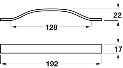 Jackson Bow Handle ZA Alu Col 128mm cc