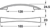 Quigley Bow Hdl ZA Alu Col 128mm cc