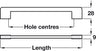D Pull Handle ZA St St Effect 320mm cc