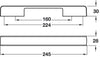 Blanco D Pull Hdl ZA PC/Wht 160/224mm cc