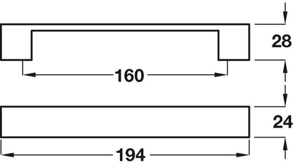 Conway D Pull Hdl Alu Pol Chr 160mm cc