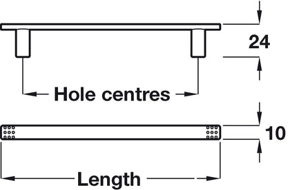 Melina Pull Handle ZA Pol Chr 160mm cc