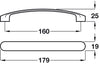 Harrington D Pull Handle ZA PC 160mm cc