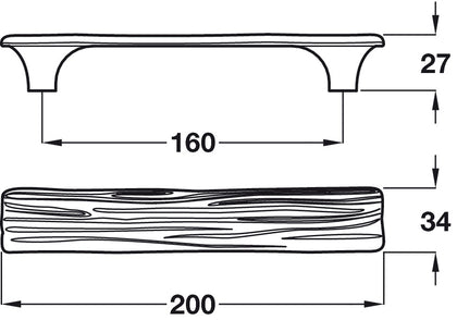 Oasi Bar Hdl ZA Pol Chrome 160mm cc