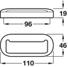 Pull Hdl ZA Matt Nickel 110x46mm 96mm cc