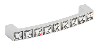 Crystal D Pull Hdl ZA Pol Chr 128mm cc