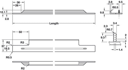 Portobello Profile Hdl Alu SS Eff 248mm