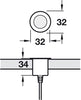 LED Set 4xD32mm 16V/4x0.24W 9000K Wht