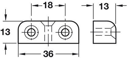 Modesty Block KD Fitting 1prt Pl Beech